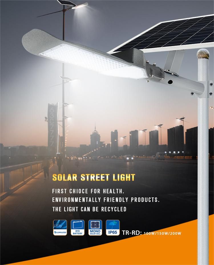 High Lumen Solar Home Lighting System IP65 6000K Solar LED Streetlight 20W 60W 100W 200W 500W Solar Lamp Street Light