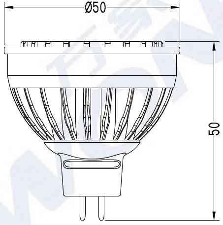 3.6W Dimmable MR16 LED Spotlight Bulbs for Outdoor Lighting