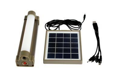 Small Portable Solar Panel LED Tube Light Lantern Lamp with USB