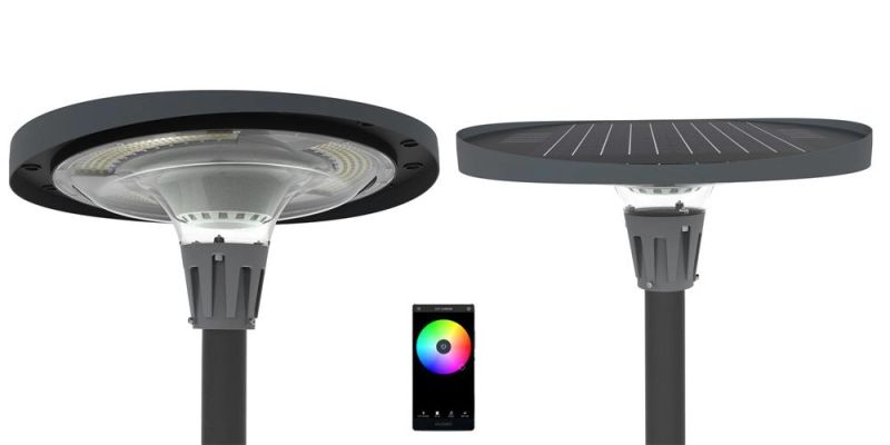 APP Remote Control Integrated LED UFO Solar Light for Plaza Park Outdoor