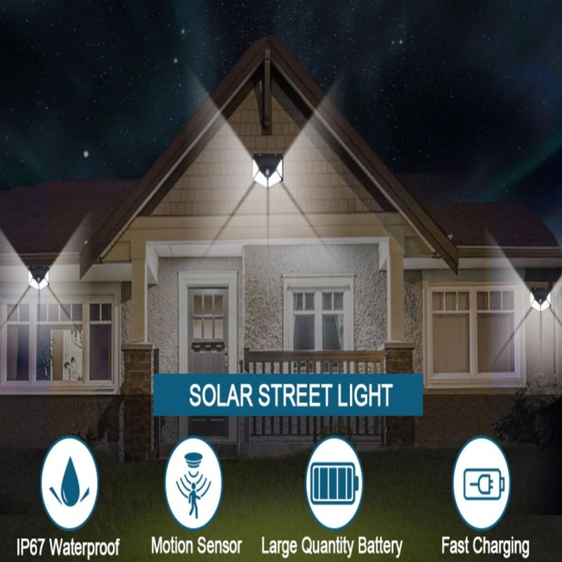 LED Solar Light with Sensor 300W Wall Light LED Garden Yard Lamp Outdoor Waterproof Solar Light LED Solar Street Light