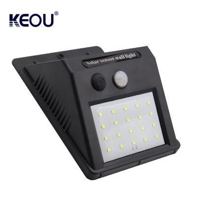 OEM ODM PC IP65 Waterproof Motion Sensor Wall Mounted Lamp Solar LED Light with 18650 Lithium Battery