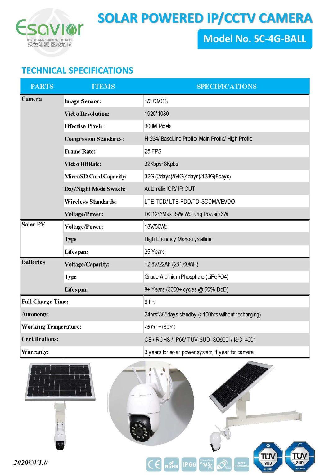 Solar Powered IP/CCTV Camera/Solar LED/ Solar Street/LED Solar Street/Integrated Solar Street Lamp/Light