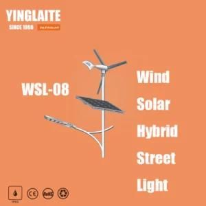 5 Years Warranty IP65 Waterproof 8m Pole 80W Wind Solar Hybrid Street Lamp