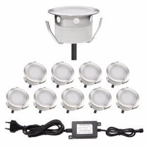 IP67 DC12V LED Garden Floor Light SMD2835 LED Stainless Steel Outdoor Lamp for LED Deck Lighting (CW WW R G B R G B)
