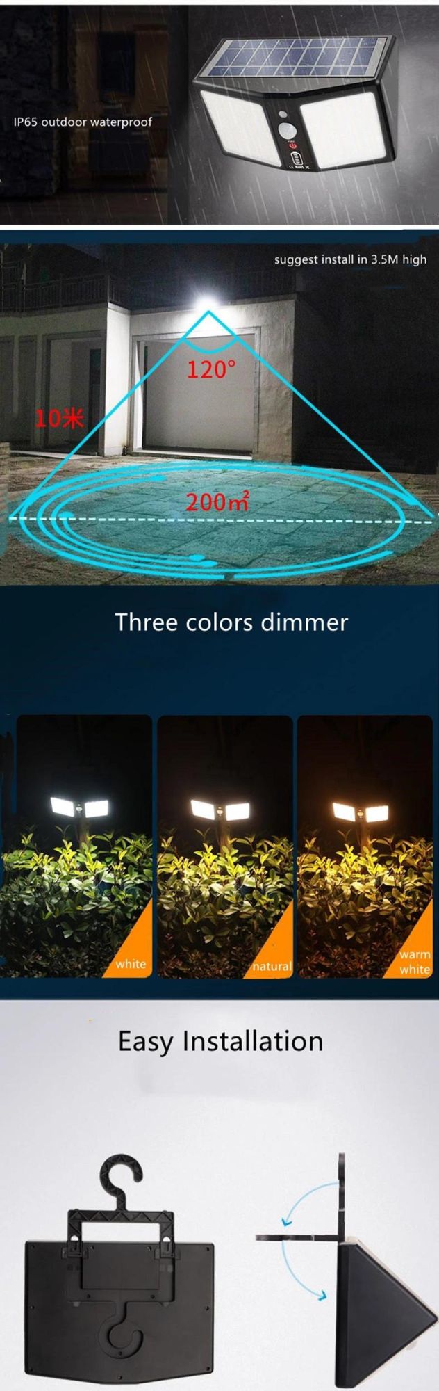 Outdoor Decorative Solar LED Garden Light with Lithium Battery