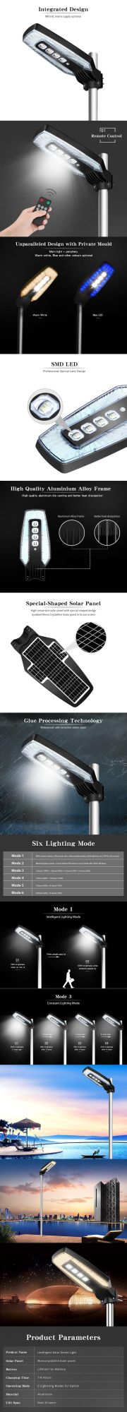 All in One Solar LED Street Lighting 25W 30W for Garden /Road /Outdoor LED Lighting Integrated Design Solar Lightings with Decoration Light