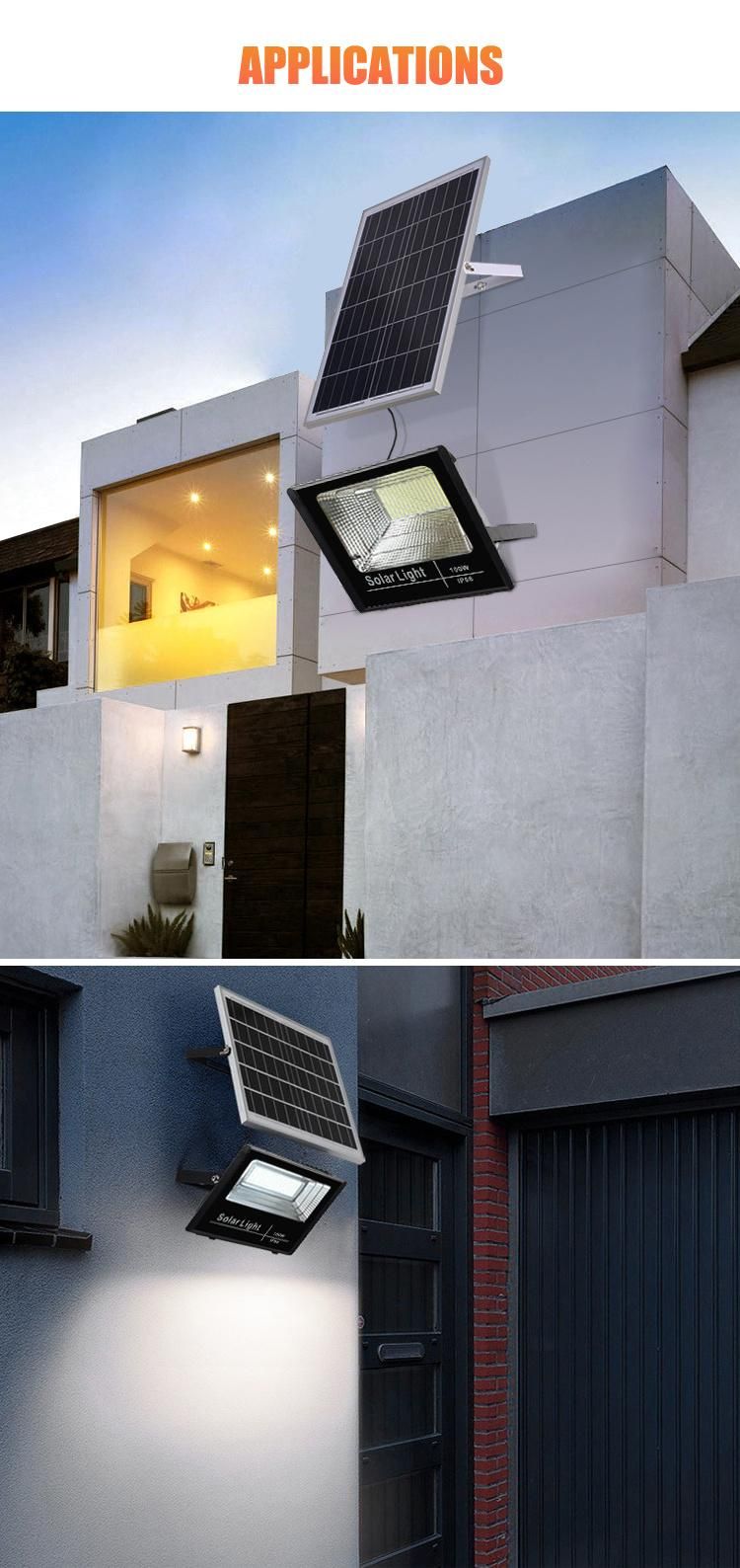IP66 Waterproof 40W Die-Casting Aluminum Solar Flood Lights with Remote Control