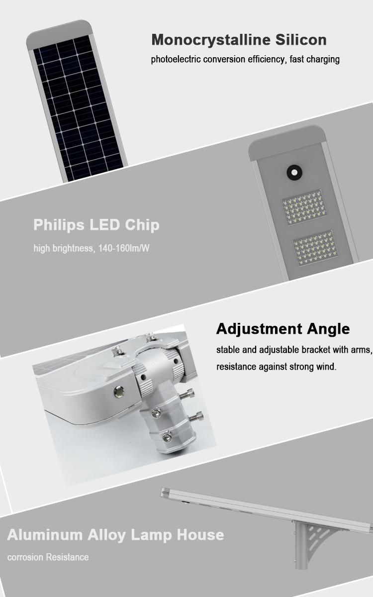 LED Street Light Solar Lamp with Motion Sensor Energy Saving