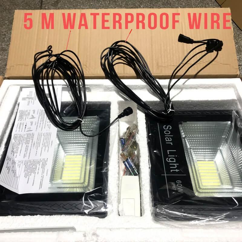 15W 25W 40W 60W 100W 200W Solar Flood Lights, Top Quality Garden Lighting, IP67 Square Waterproof L Flood Lampls