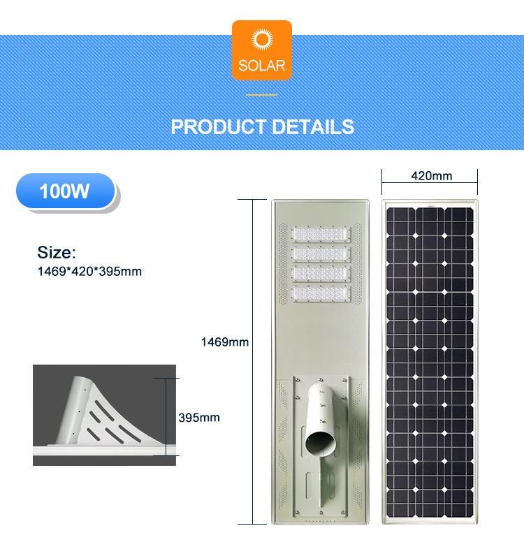 12.8V 48ah LiFePO4 Battery Home Outdoor 100W LED Solar Light