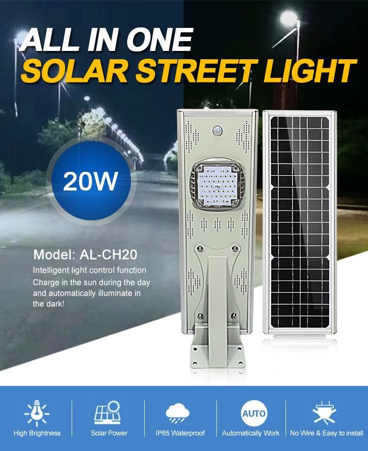 Home Solar System 20W Brightness 3030 LED Chips Solar Light