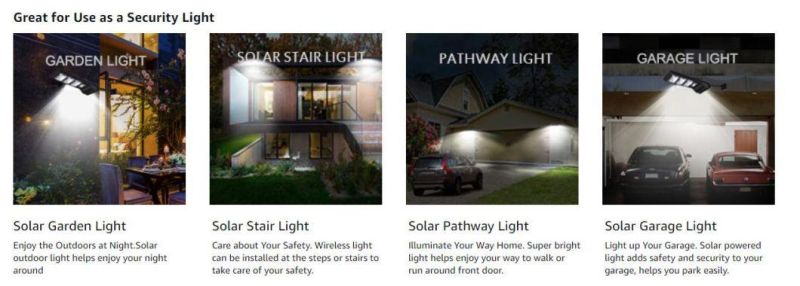 Durable Outdoor Newest Park Garden Garage Solar Power Street LED Street Light