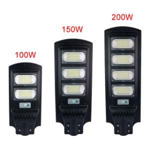 Lithium Battery Landscape Lamp Waterproof IP66 50W 100W 150W 200W 300W Streetlight Motion Sensor LED Solar Street Light