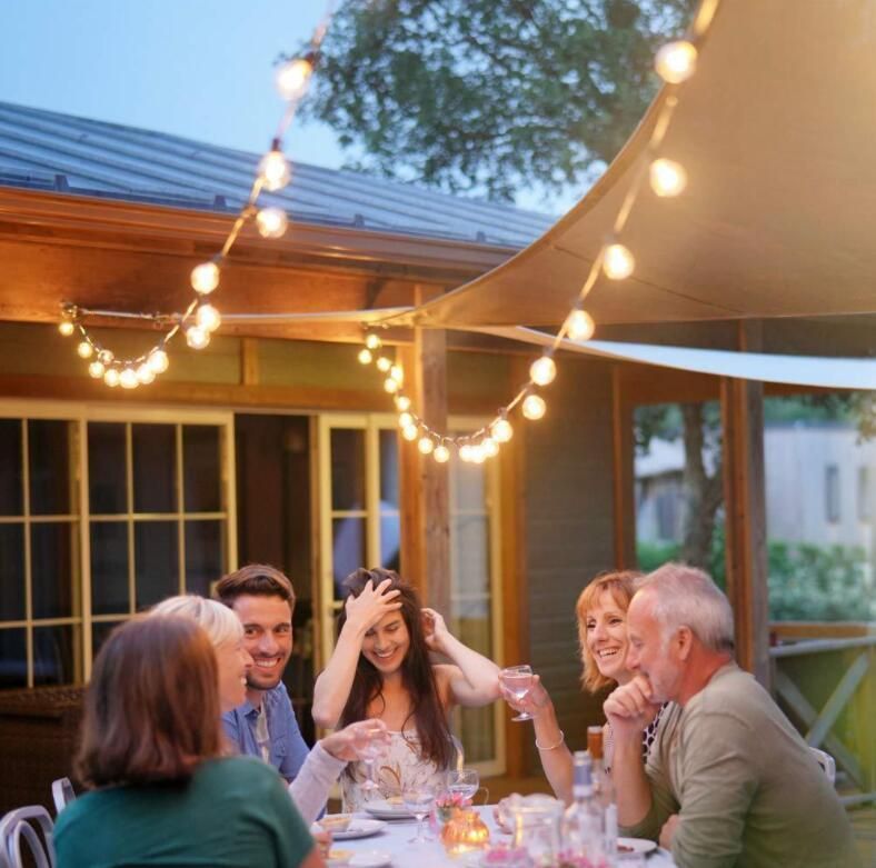 G40 Bulb LED Solar Panel Decoration Home Outdoor Solar String Lights