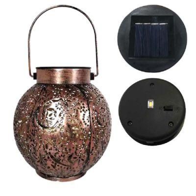 Decorative Metal Patio Lamp Solar Lantern Garden Outdoor Waterproof Patio Light Fixture Wyz18474