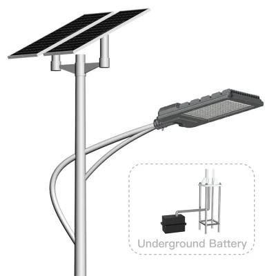 CE RoHS &gt;140lm/W 12V/24V DC Outdoor 9m 80W Separated Solar Street Light for Highway
