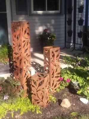 Lighting Meditation Visual Focus Yard Art Corten Steel Bollards