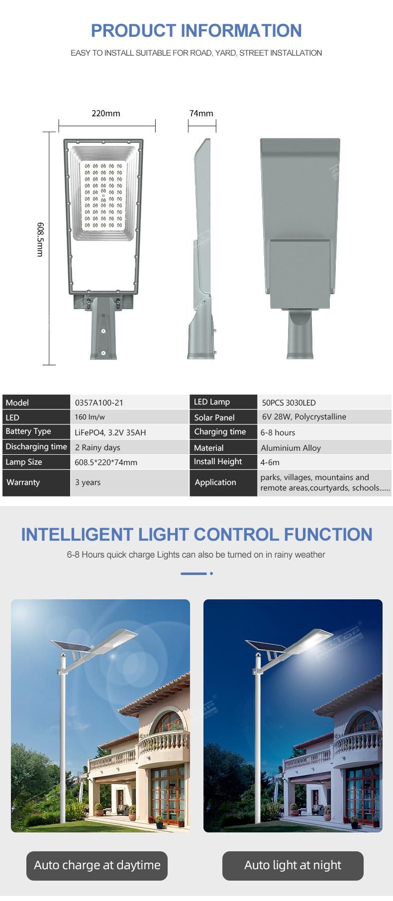 Alltop High Brightness Aluminum Lamp 100W 200W IP65 Waterproof Highway Outdoor LED Solar Streetlight