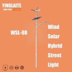 5 Years Warranty IP65 Waterproof 8m Pole 100W Wind Solar Hybrid Street Lamp