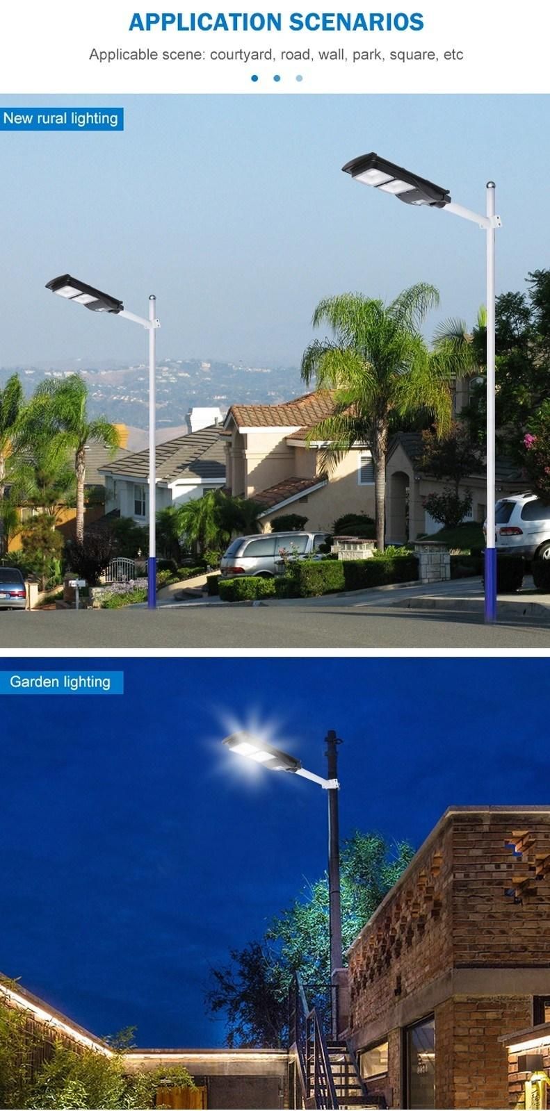 IP65 Waterproof Solar LED All in One Road Light, 30W 60W 90W 120W 180W ABS Outdoor Street Lighting, 4000K Lumen Garden LED Lamps