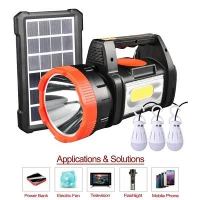 LED Bulbs FM Radio Speaker Solar Home Lighting System