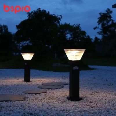 Bspro Bollard Lamps LED Battery Outdoor Attraction Lights Solar Garden Light