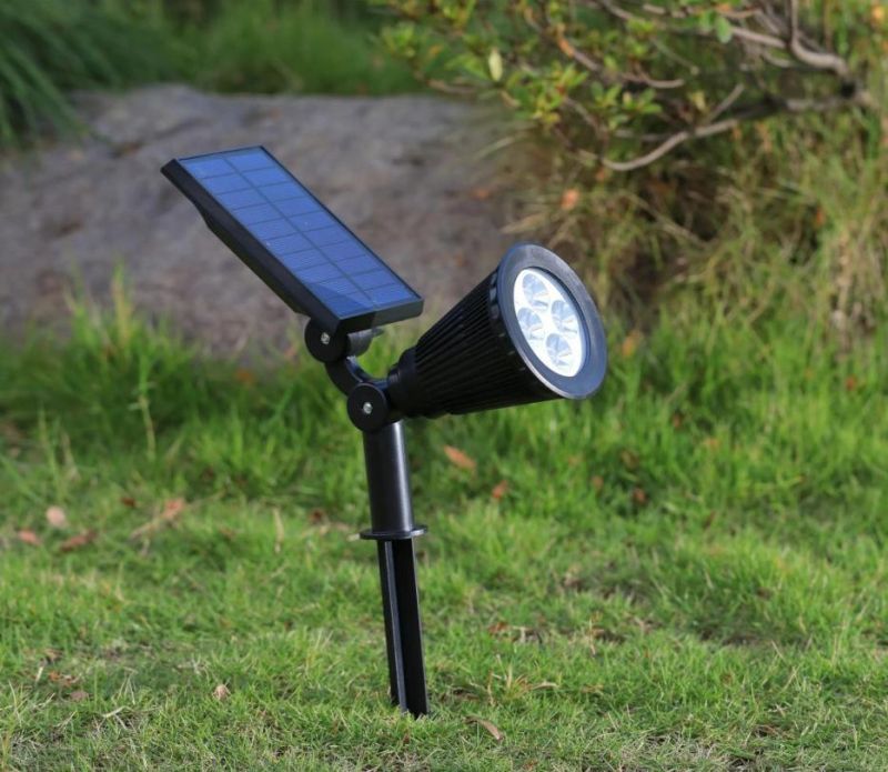 Garden Lawn Spotlight and Outdoor Solar Landscape Spotlight, Solar Spot Lights with Waterproof LED and Solar Panel Integrated, Solar Powered Spotlight