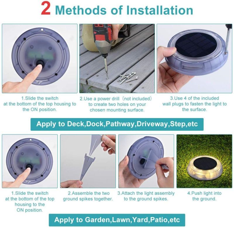 New Arrival 8 LED Solar Garden Light for Garden Decoration