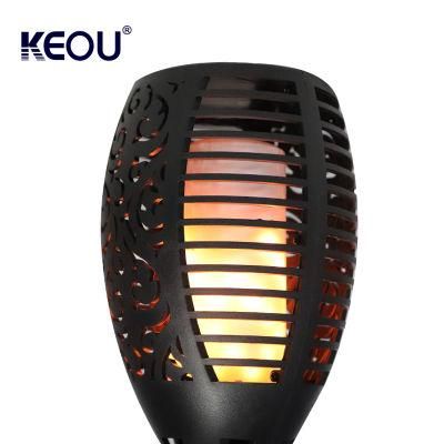 Wholesale ABS PC Multi-Color Color Change Torch Lamp IP65 Waterproof Outdoor Lawn Yard Smart Surface Solar LED Flame Light