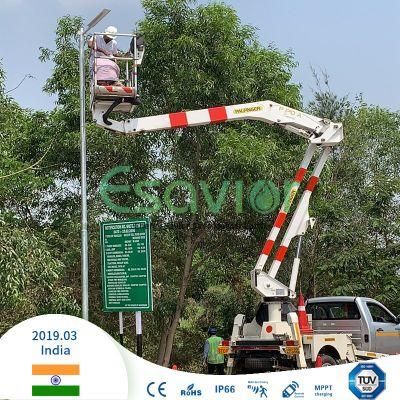 Waterproof IP66 All in One LED Solar Street Light 4000 Lumen for Solar Road Lighting Project