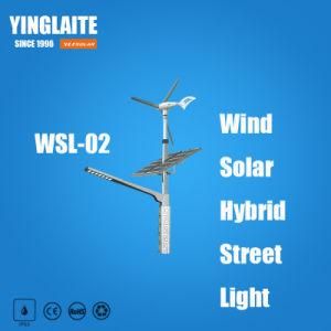 High Lumens Bridgelux CREE 6m Pole 50W Wind Solar Hybrid Street Light