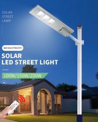 High Quality Project Aluminum Integrated Solar Street Light Body Sensor + Remote Control