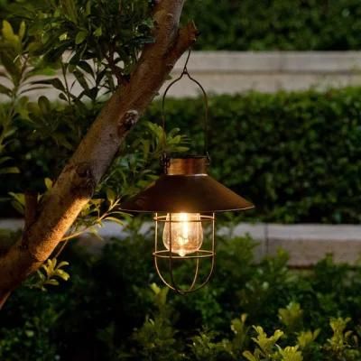 LED Solar Hanging Light Retro Night Light Outdoor Waterproof Villa Garden Light