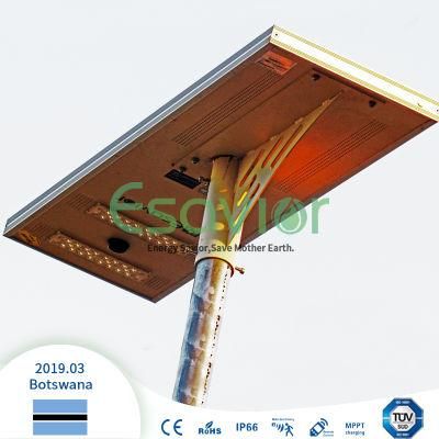 60W Solar Powered Camera Microwave Sensor LED Solar Street Lighting Outdoor with Ce RoHS TUV Certificates IP66 Waterproof