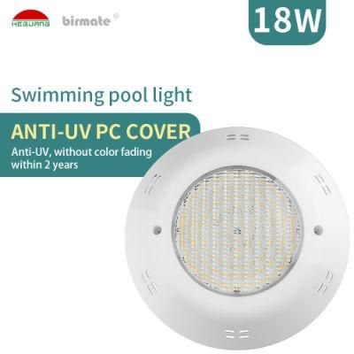 12V AC/DC 18W Wall Mounted Fiberglass LED Swimming Underwater Pool Light with ERP, FCC, CE, RoHS, IP68