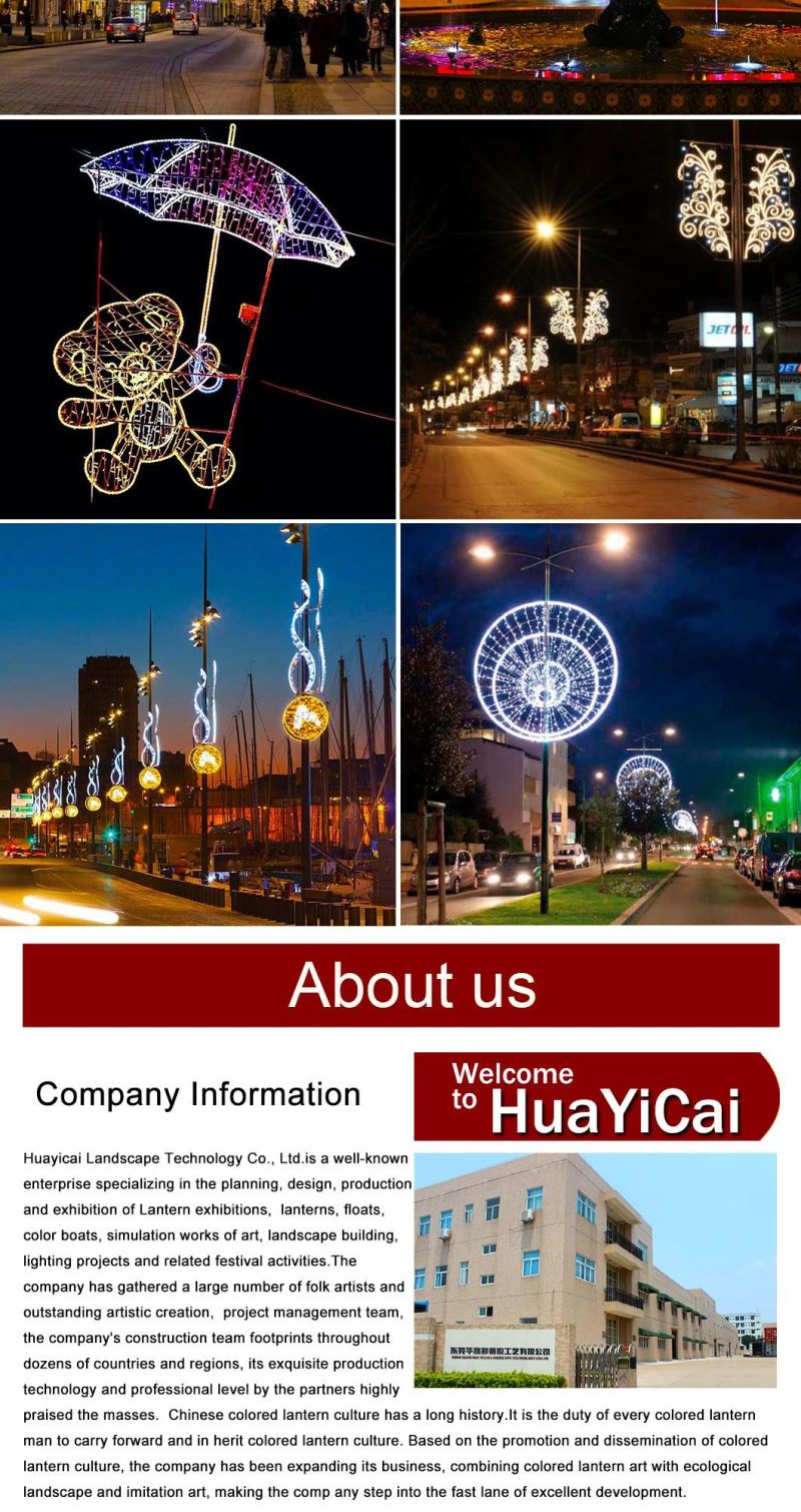 Customize for Xmas Outdoor Festival Lighting Christmas Commercial Decorations Pole Motif LED Street Light