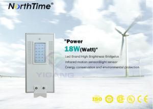 LiFePO4 Battery 13ah IP65 Solar Powered Integrated LED Street Lamp