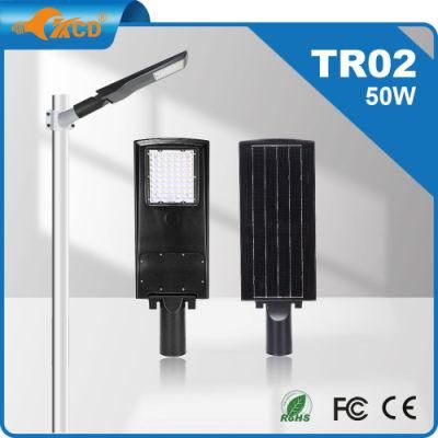 High Lumen IP65 6000K 100W 150W 200W Split Integrated Solar Panel Power Streetlight All in One LED Solar Street Light