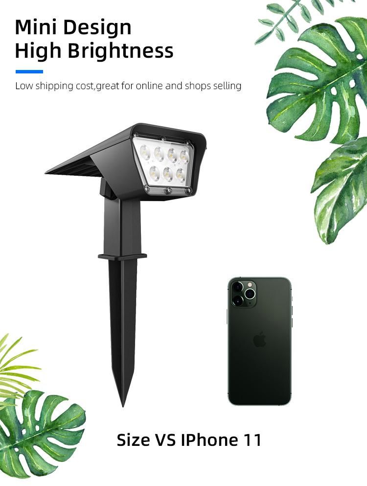 Solar Garden Light and Outdoor Solar Landscape Spotlight, Solar Spot Lights with Waterproof LED and Solar Panel Integrated, Solar Powered Spotlight Garden Light