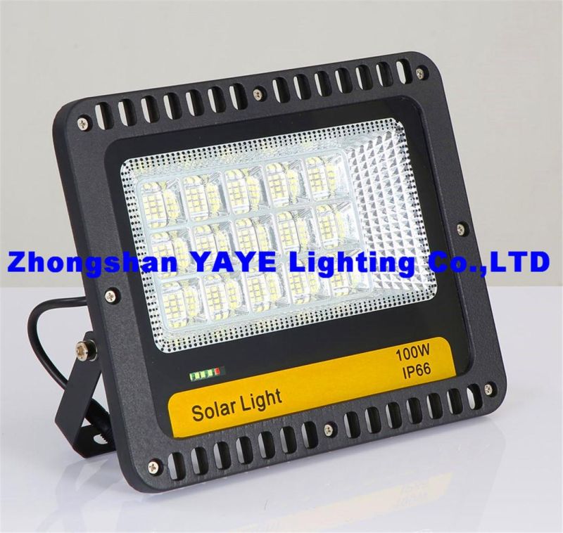 Yaye 2021 Hot Sale Outdoor Solar Waterproof IP66 LED Lighting 100W/200W/300W LED Lamp LED Solar Floodlight