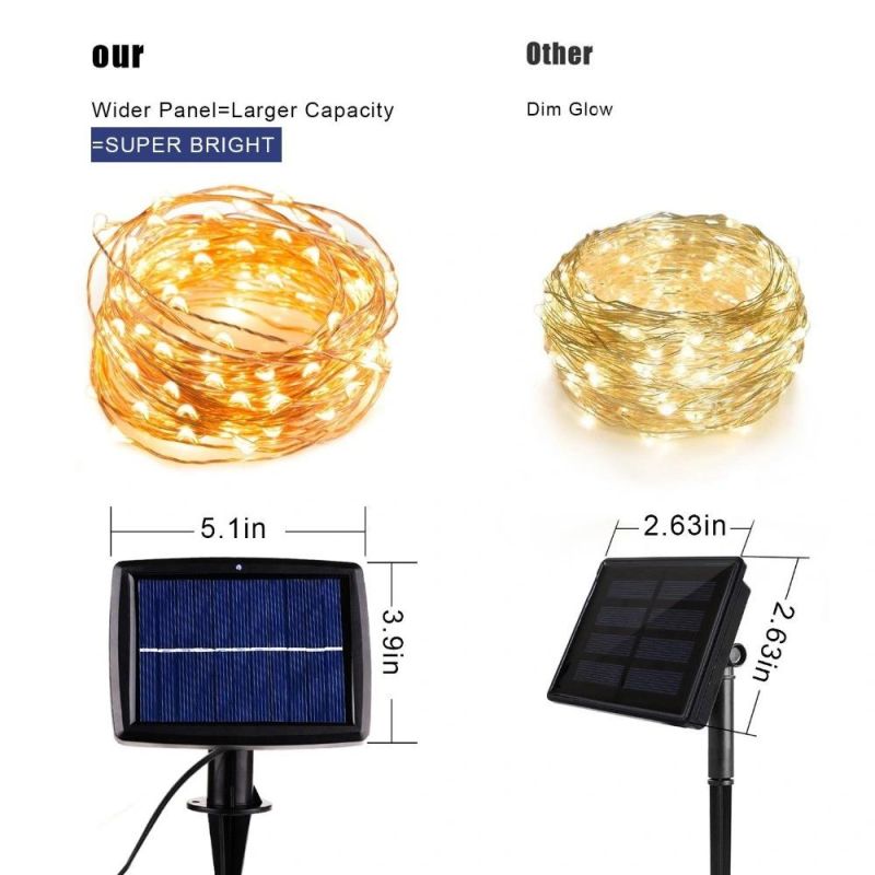 Solar String Fairy Lights 12m 100LED / 5m 50 LED Waterproof Outdoor Garland Solar Power Lamp Christmas for Garden Decoration