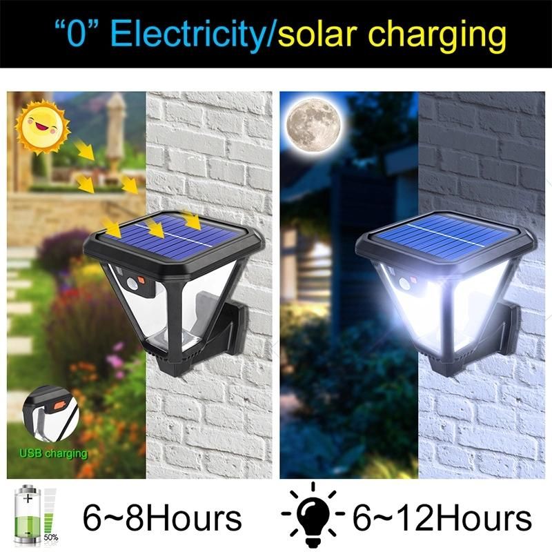 Amazon Motion Sensor Solar Powered Pathway Street Lighting LED Wall Lamp Outdoor Waterproof Solar Garden Lights