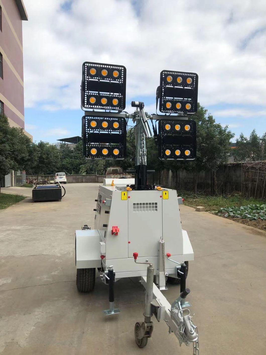 4*480W Hydraulic Telescopic Mast Mobile LED Light Tower