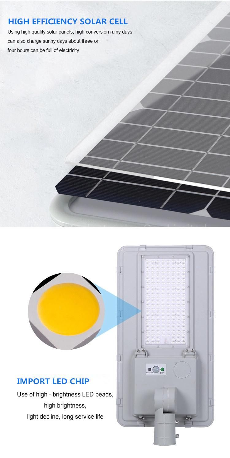 Outdoor Garden Solar LED Street Lights 30W with Poles