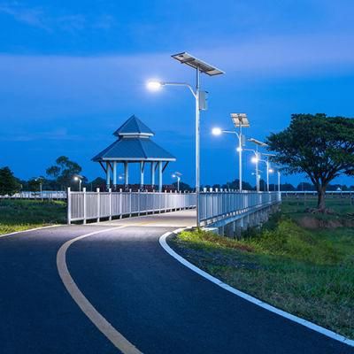 10m Galvanized Pole Single Arm100W LED Power Outdoor Hanging Battery Split Solar Street Light