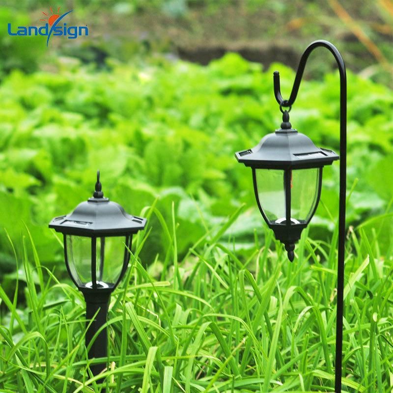 Solar Powered Shepard Hook Garden Lantern Hot Selling Outdoor Landscape Path LED Stick Lawn Lights Sunlight for Garden Yard Path Esg17315