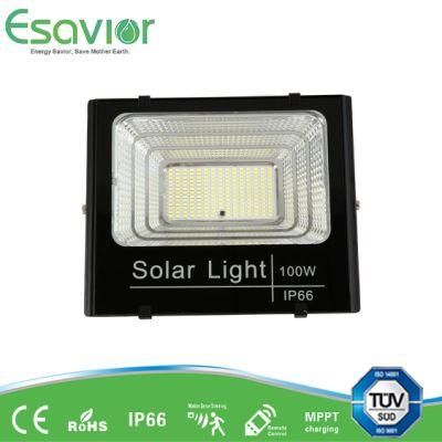 Outdoor 100W Solar Powered All in Two LED Solar Flood/Street/ Garden/Outdoor Security Light with IP66