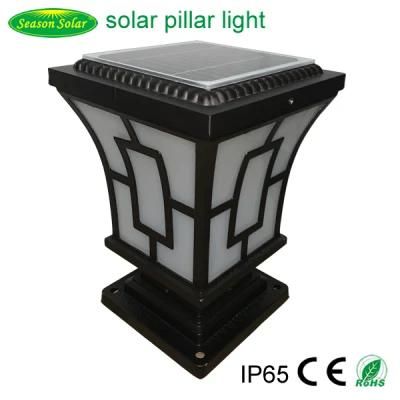 New 2022 LED Lighting Outdoor 5W Courtyard Garden Gate Solar Pillar Light with Warm White LED Light