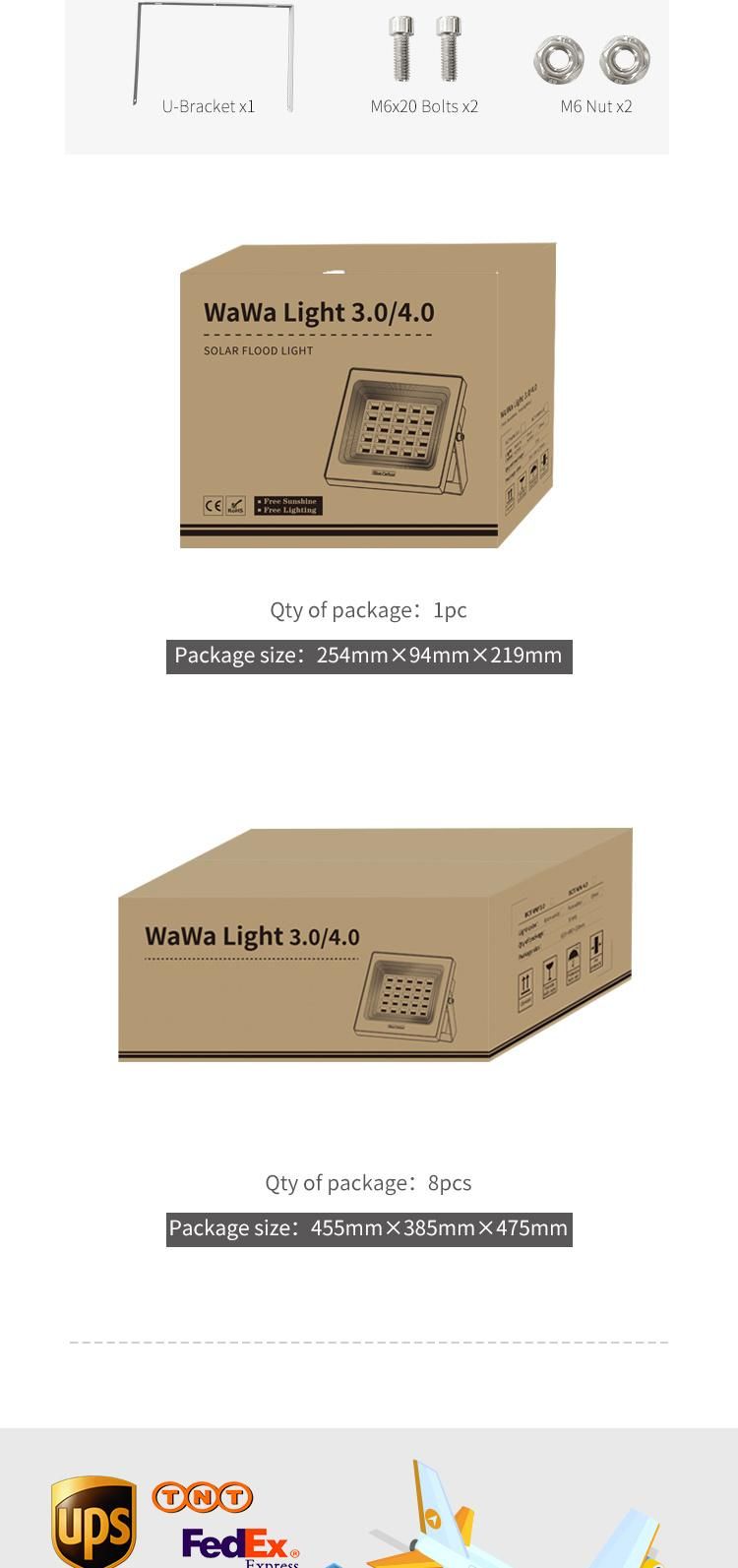 200W Solar LED Flood Light with 10 Years Warranty